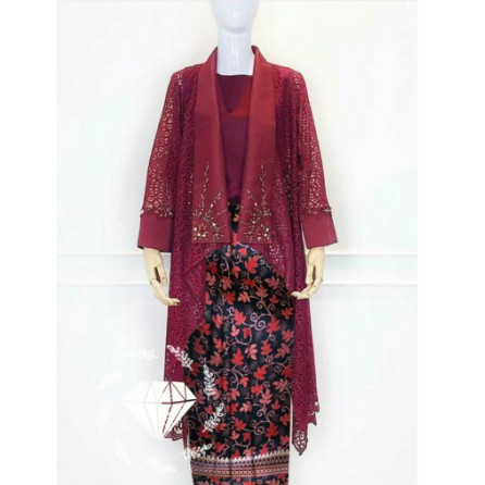 [READY] Baju Pesta Kebaya Vera merah kuning hijau biru pink fanta set Limited