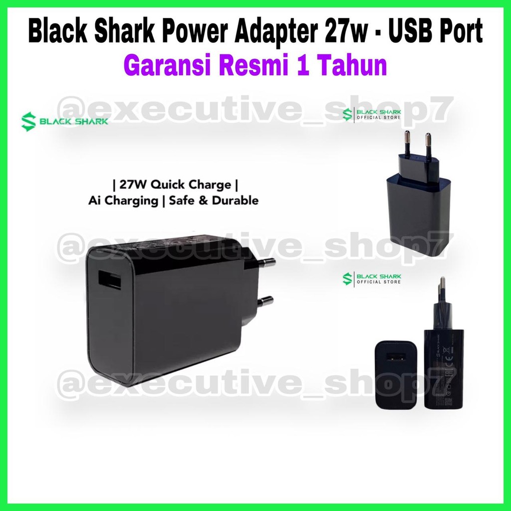 Black Shark Power Adapter 27w - USB Port Garansi Resmi 1 Tahun