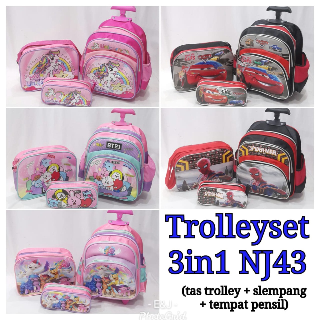 JOYELSY- TAS TROLY SET 3IN1 12&quot; TK FROZEN,HK,PONY