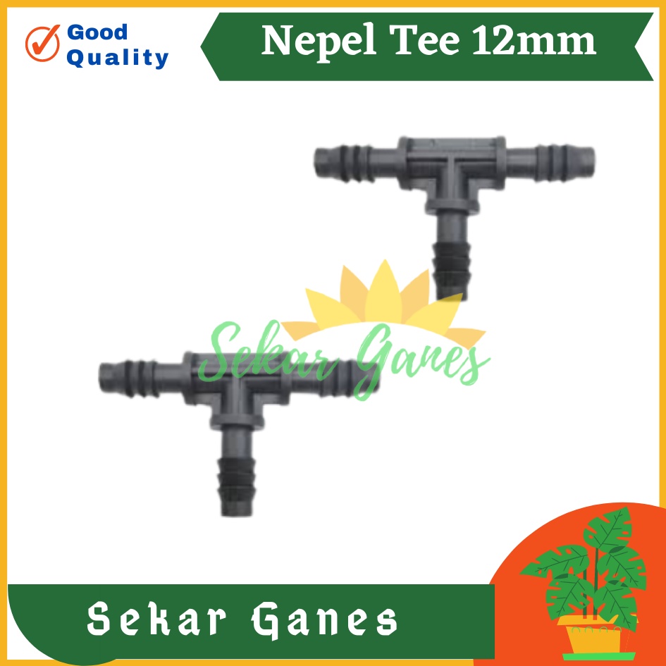 Nepple Nepel Tee 12 Mm Hidroponik Adaptor Abt Penyambung Selang 12mm