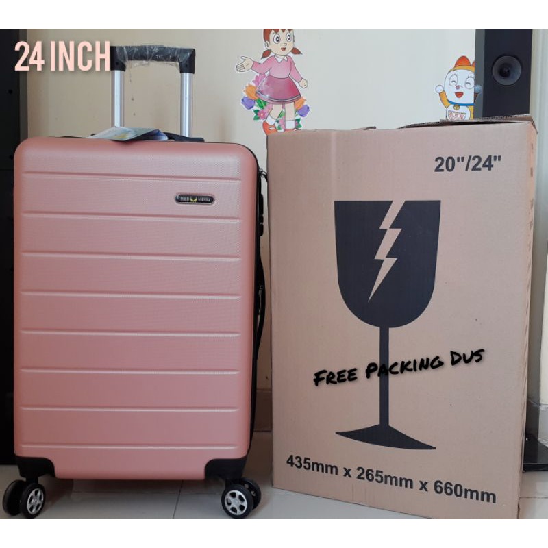 FREE PACKING DUS KOPER 24 INCH 001 POLO VIENNA, KOPER ABS TIDAK MUDAH PECAH