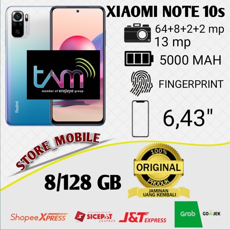 XIAOMI REDMI NOTE 10S 8/128 NFC RAM 8GB ROM 128GB GARANSI RESMI