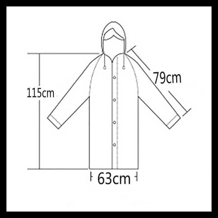 Jas Hujan Portable Raincoat Poncho with Hood - 369