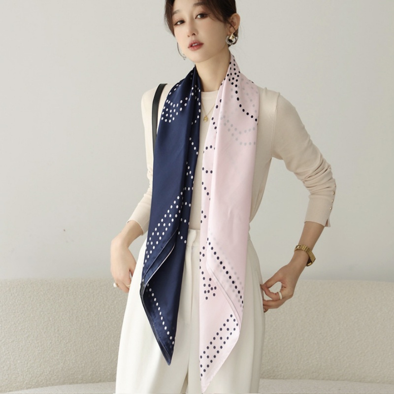 Scarf &quot;Katrin&quot; 110 x 110 Bahan Sutra Imitasi HIGH GRADE, Scarf Mewah
