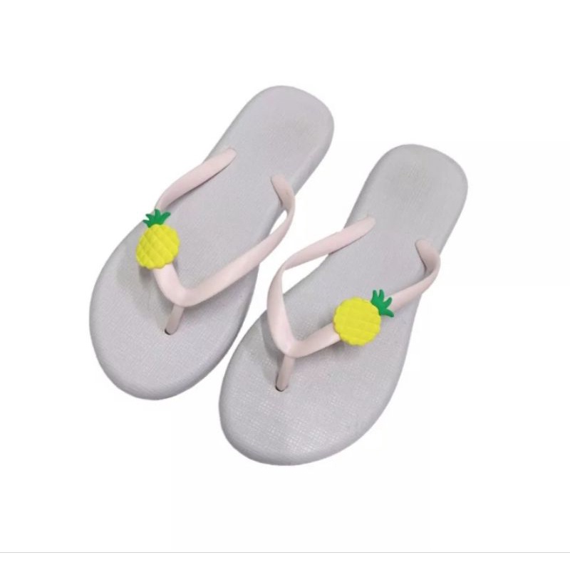 Sandal Jepit Flip Flop Wanita Karakter Nanas AR77 Terbaru