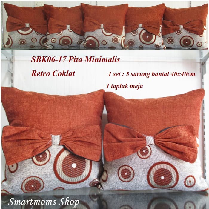 Dijual SARUNG BANTAL SOFA MINIMALIS   SHABBY   PITA RETRO COKLAT Berkualitas