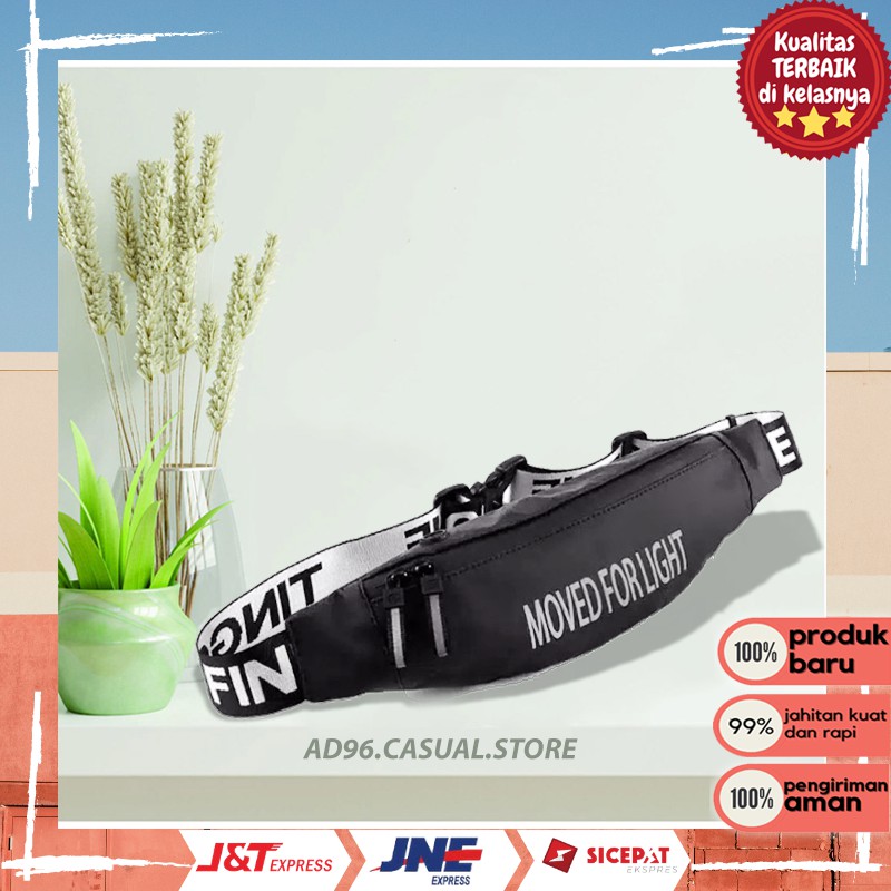 tas pinggang wanita pria weistbag fashion moved for light cewek cowok