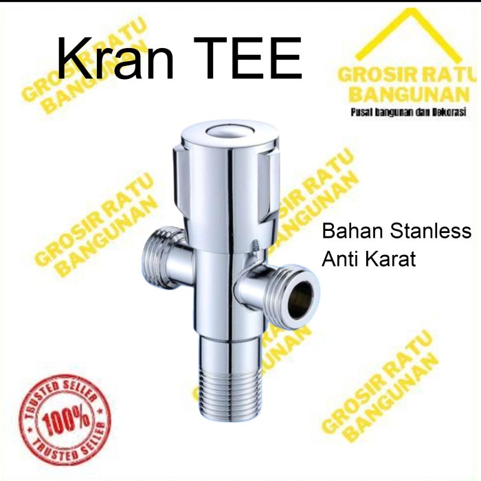 Stop Kran Air Shower Stainles TEBAL Kran Shower Tee Stainless/Kran cabang 2