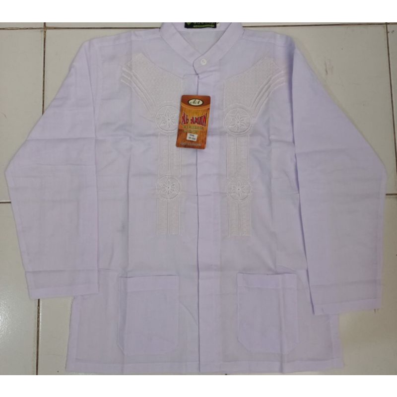 Baju Koko Anak Putih Al amin dan Yarit