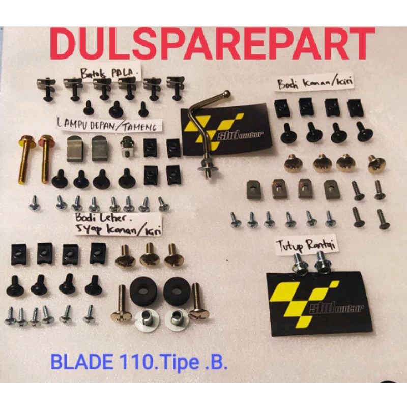 Baut Full Set Bodi Honda Blade Lama / baut full body blade 110