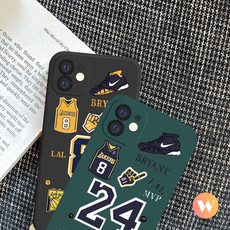 Soft Case TPU Motif Lakers NBA Untuk iPhone 7 8 Plus 11 13 12 Pro Max 6 6S Plus X XR XS Max