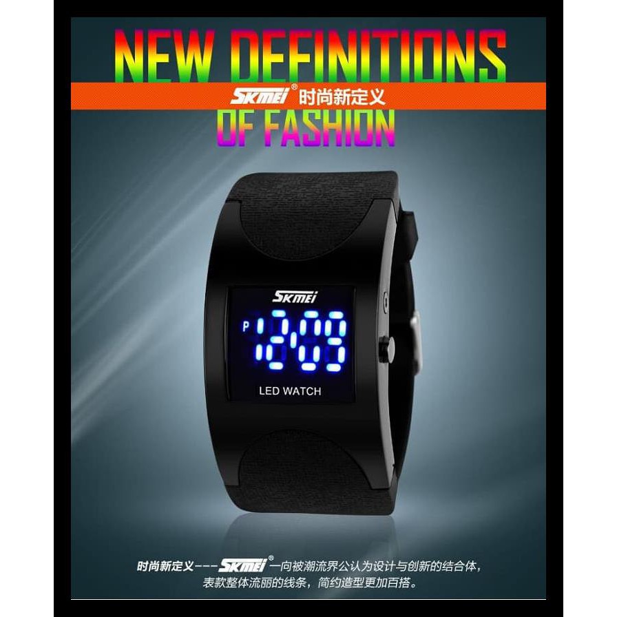 TERLARIS JAM TANGAN PRIA WANITA ORIGINAL SKMEI MODEL GELANG LED ANTI AIR TERJAMIN