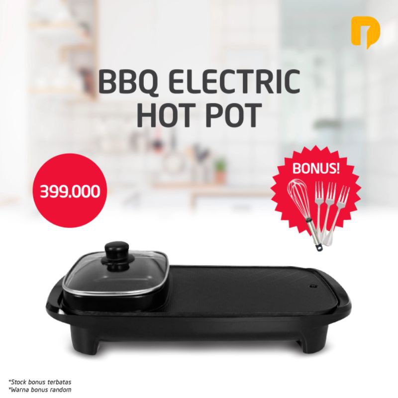 BBQ Electric Hot Pot Panggangan BBQ dan Hot Pot Elektik