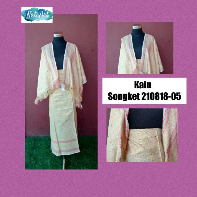 KAIN SONGKET WARNA UNGU KODE 210818-04