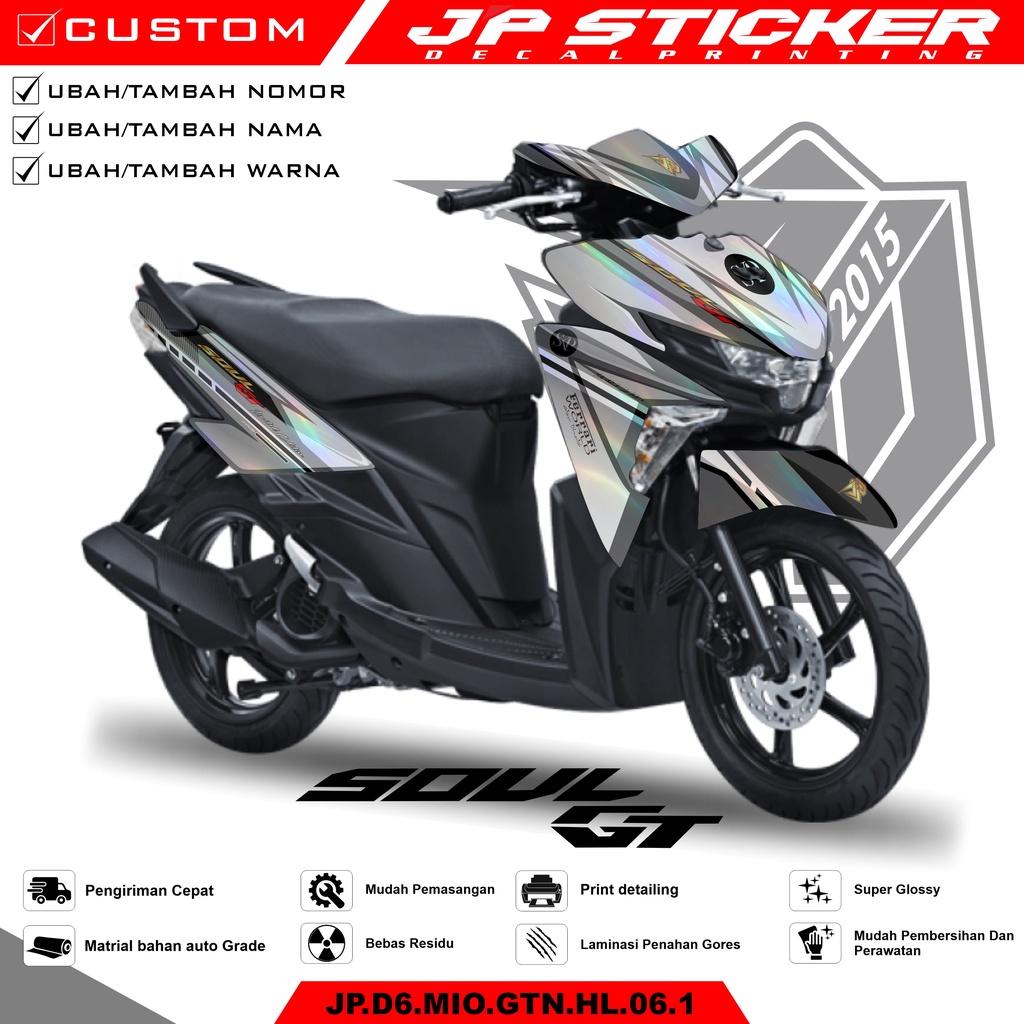 Jual Stiker Mio Soul GT 125 New Full Body - Decal Hologram Soul GT 125