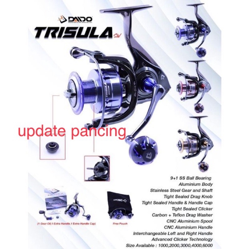 DAIDO TRISULA SW reel pancing spinning metal body 1000 2000 3000 4000 6000