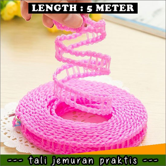 Travelmate Tali Jemuran Baju / Pakaian 5 M (meter) Praktis Gantungan Hanger