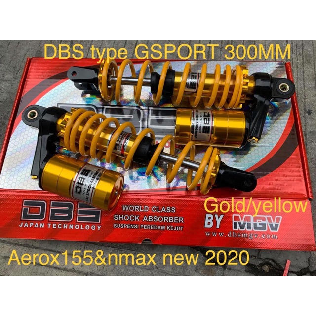Shockbreaker DBS Gsport yamaha aerox per yellow tabung gold DBS