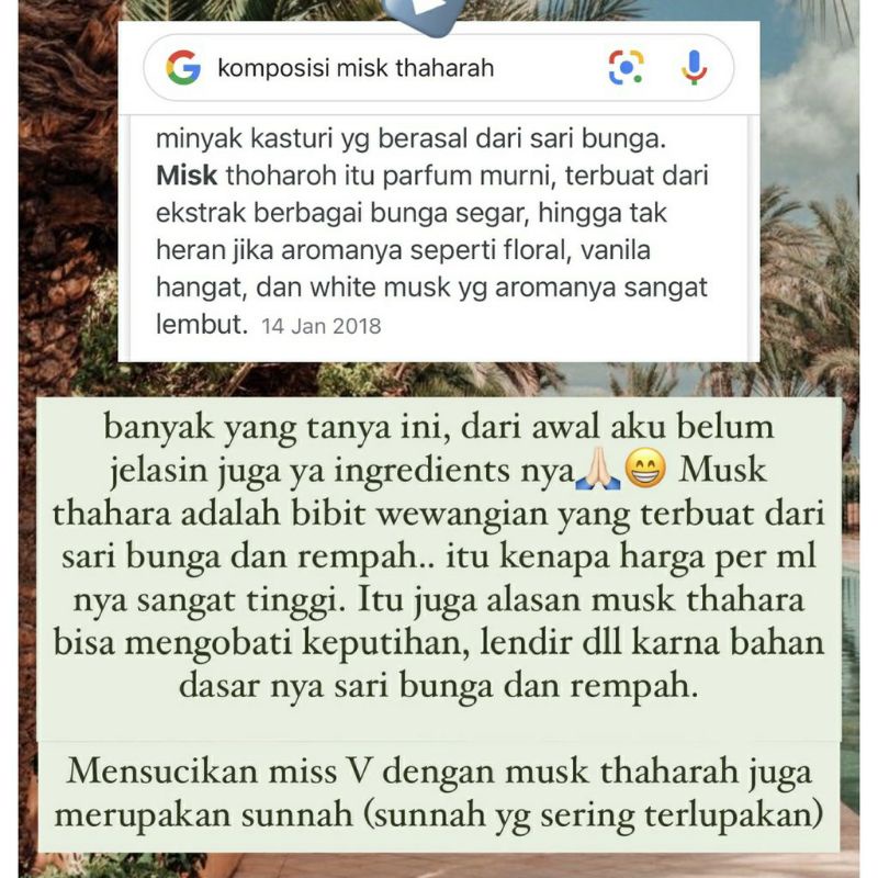 Misk Thaharah Musk Thaharah Original Miss Tahara Mis Taharah Original