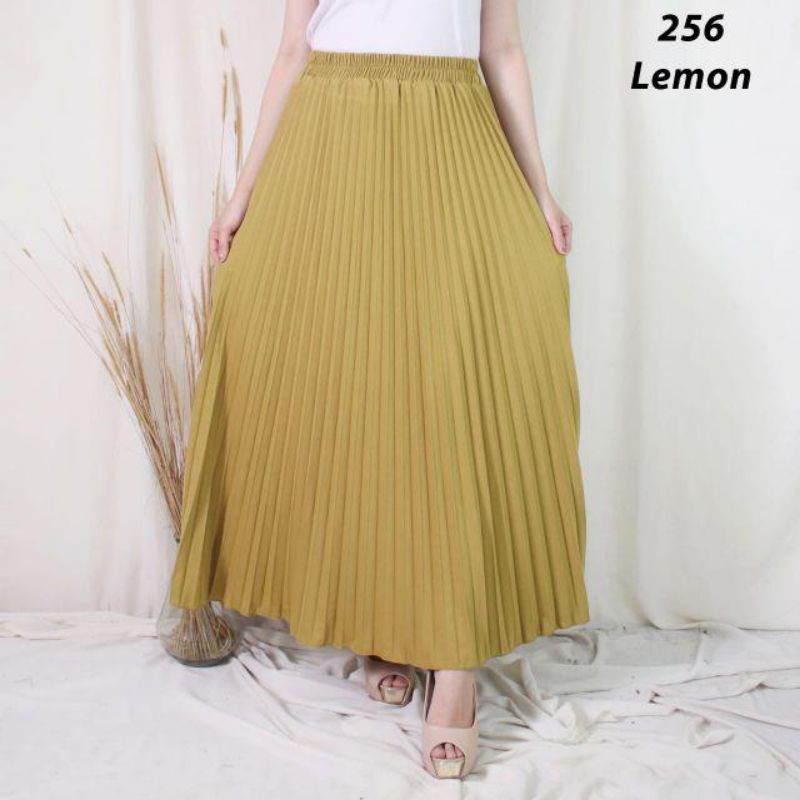 ROK PLISKSET /REMPEL BESAR/ROK KLOK / PREMIUM