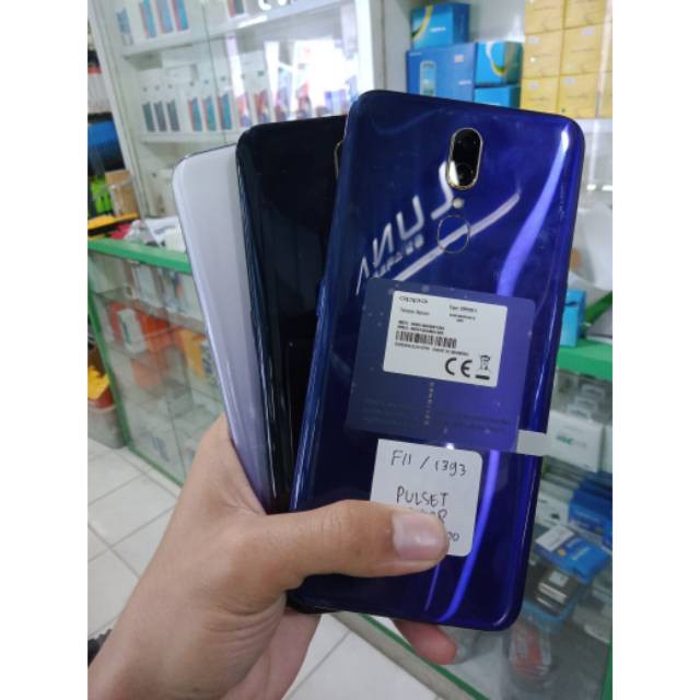 PROMO MURAH  hp oppo f11 4/128 gb bekas masih ori bawaan second nya hijau putih dan biru dongker