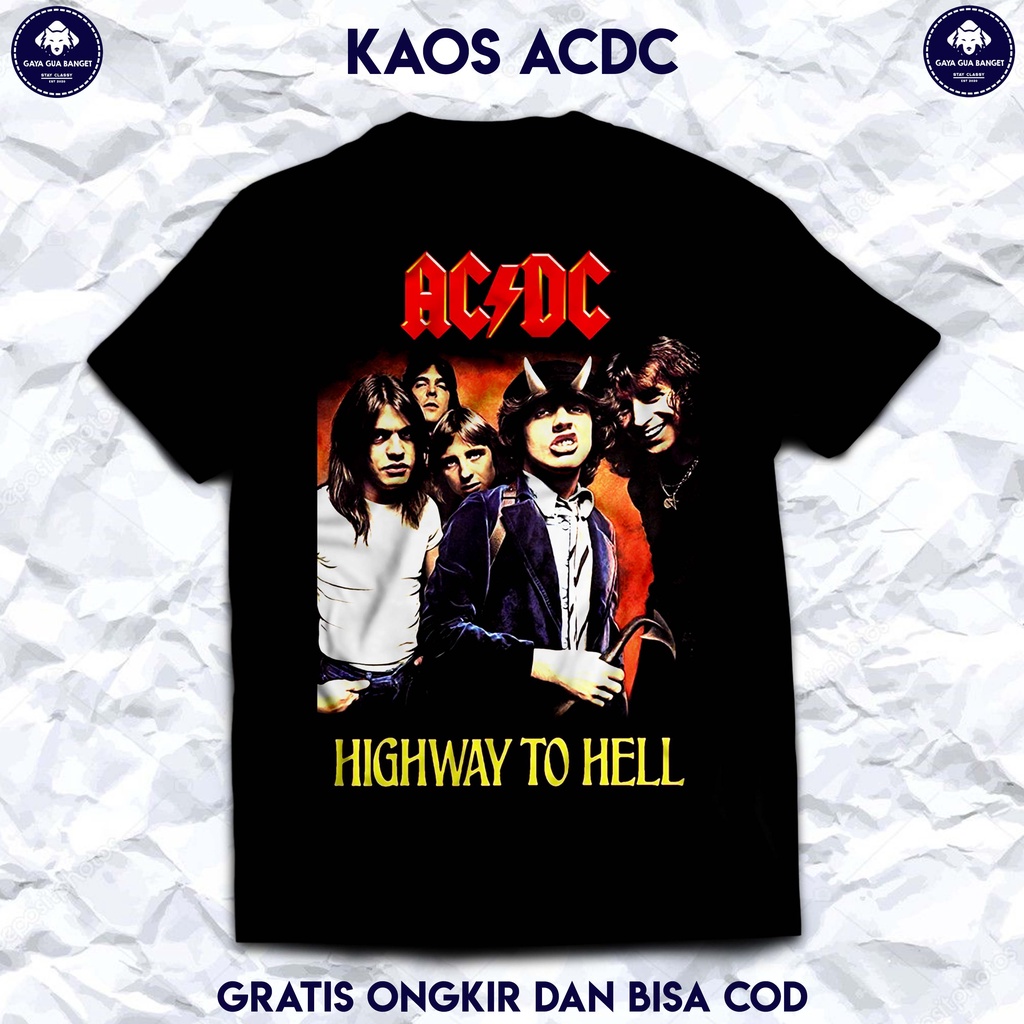 Kaos Musik Band Rock ACDC. Kaos Band ACDC Pria dan Wanita. Kaos Musik Metal ACDC Original.