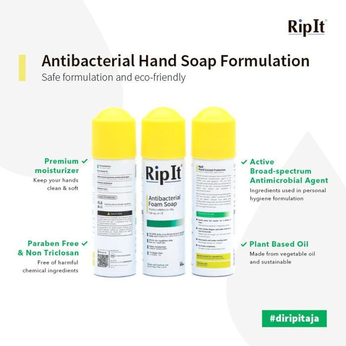 Rip It Antibacterial Hand Soap 50 ML Sabun Cuci Tangan