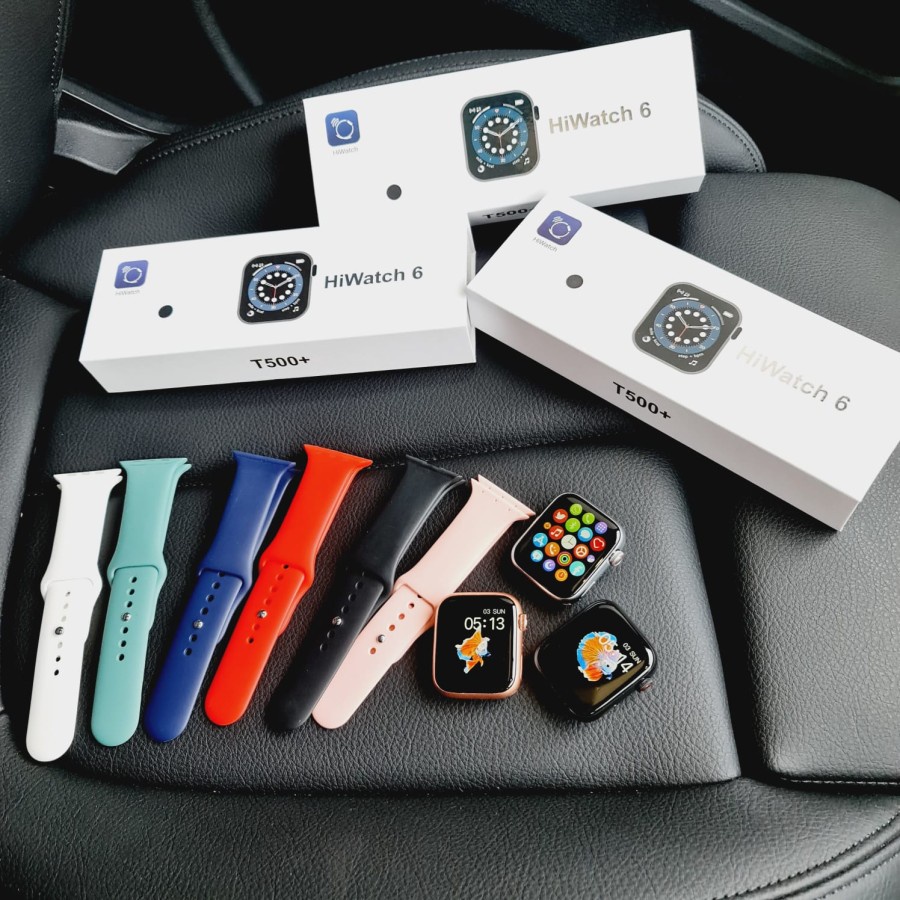 COD SMARTWATCH T500+ SERIES 6 APP HIWATCH Jam Tangan Pria / Wanita Import Strap Rubber Edisi Terbata