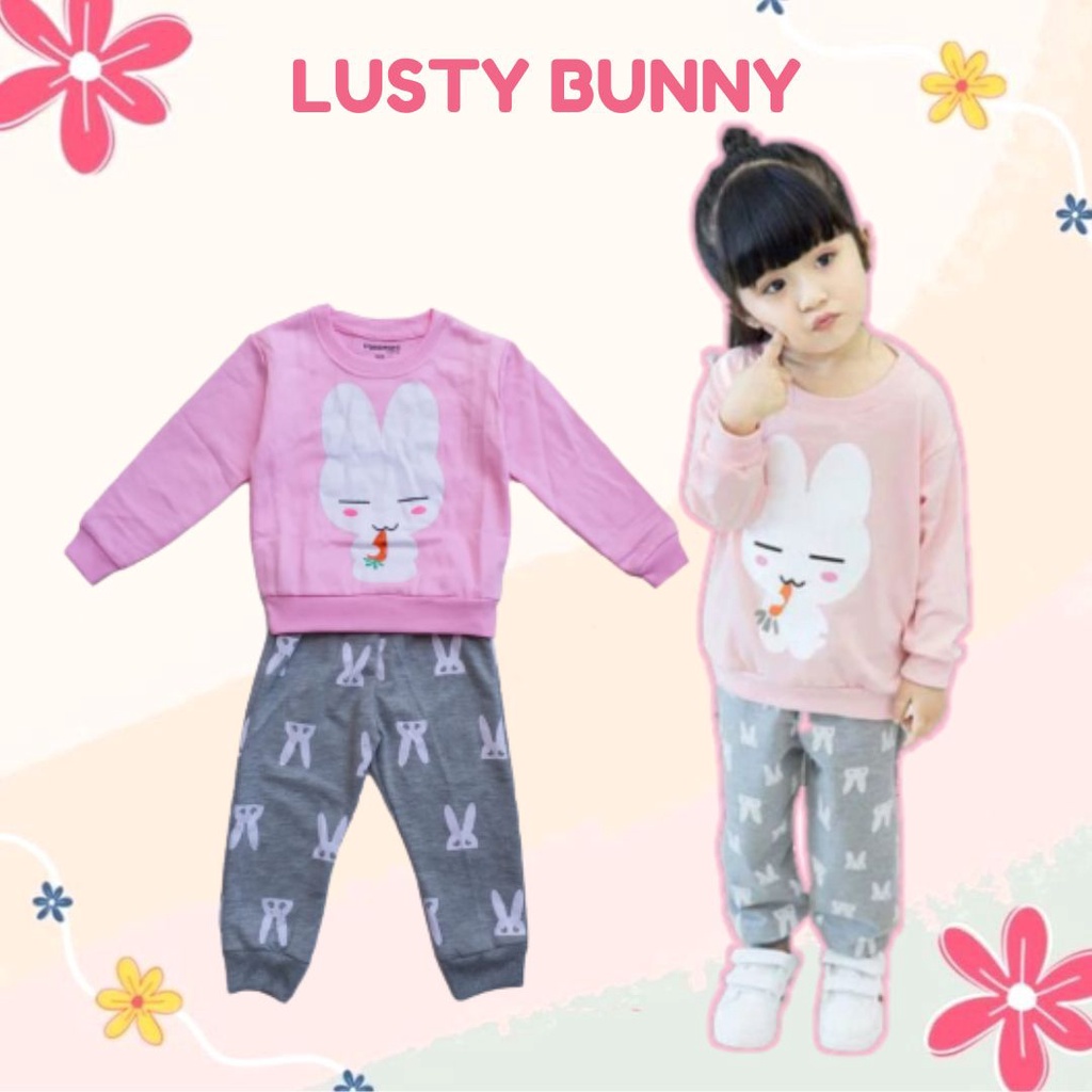 plazababyku PASSWORD LUSTY BUNNY Setelan Sweater 1 - 7 Tahun Baju Anak BerKualitas PART 2