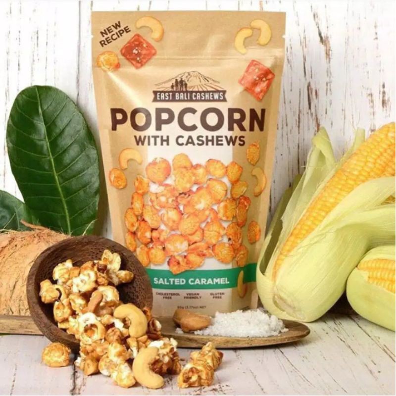 

EAST BALI CASHEWS POPCORN SALTED CARAMEL BEBAS GLUTEN 90GR