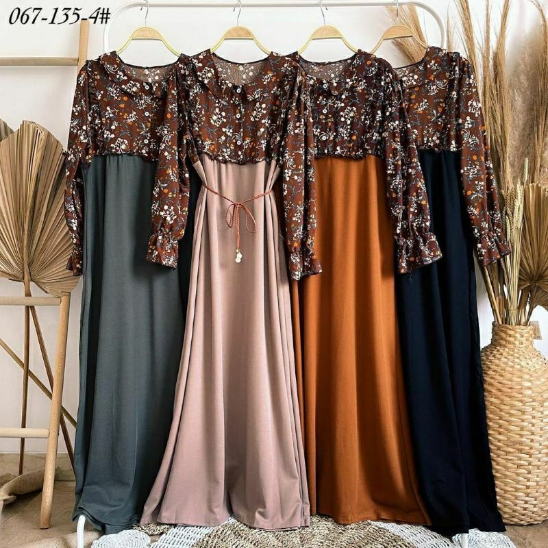 GAMIS KAOS RAJUT MOTIF BUNGA