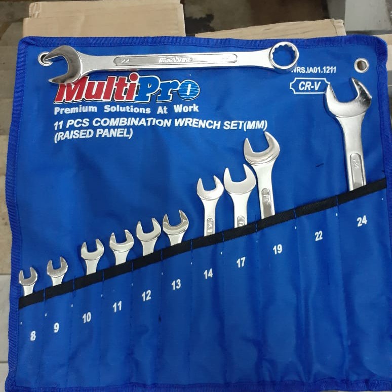 Kunci ring pas set 11 pcs 8-24mm combination wrench set MULTIPRO