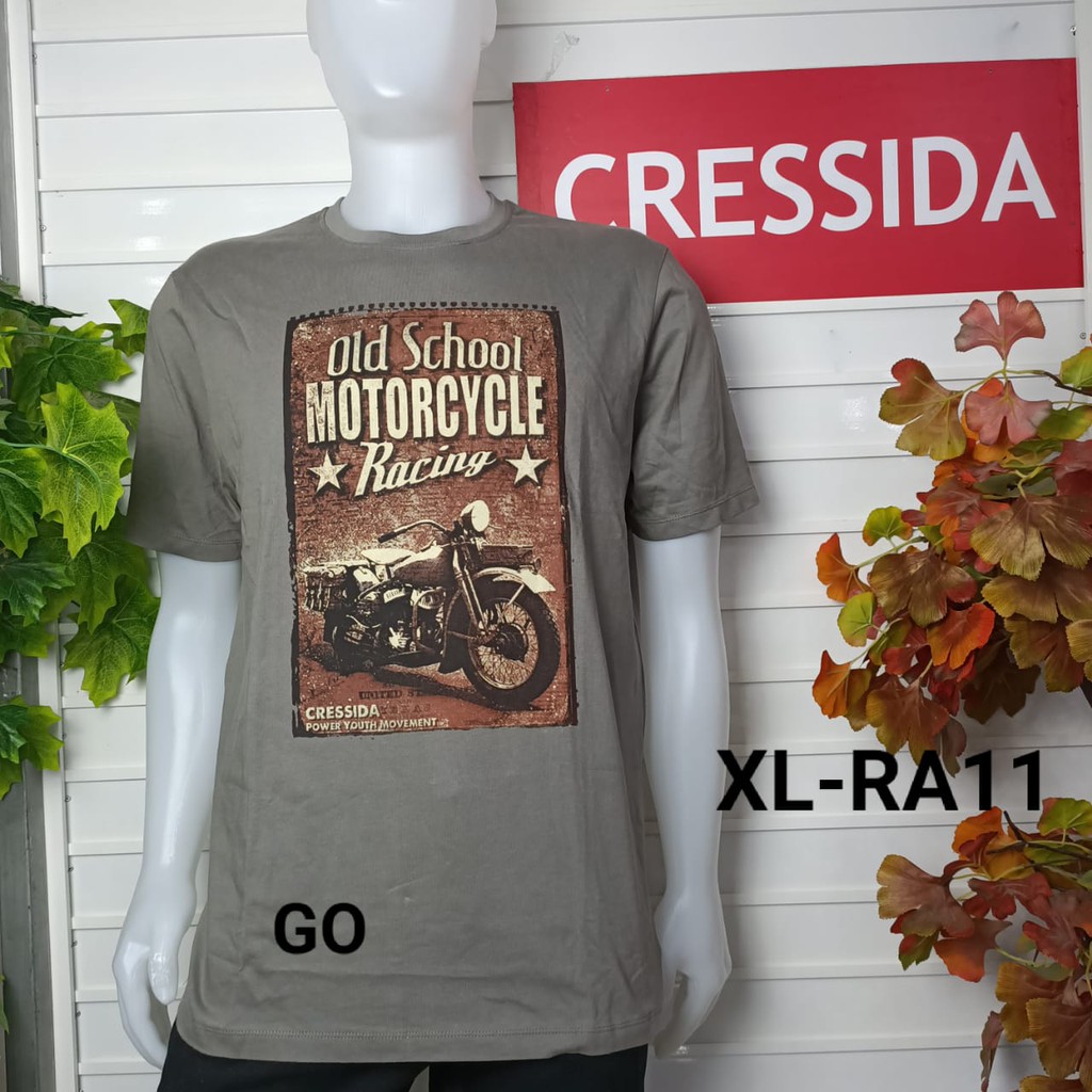 gof XL CRESSIDA KAOS (Regular) Pakaian Pria Atasan Kaos Oblong Casual Santai Original Lengan Pendek