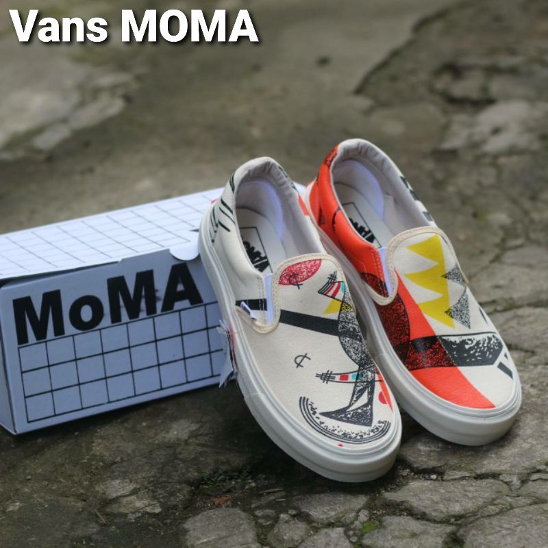 Sepatu VANS OLDSKOOL OG Black White Waffle High Quality-Moma