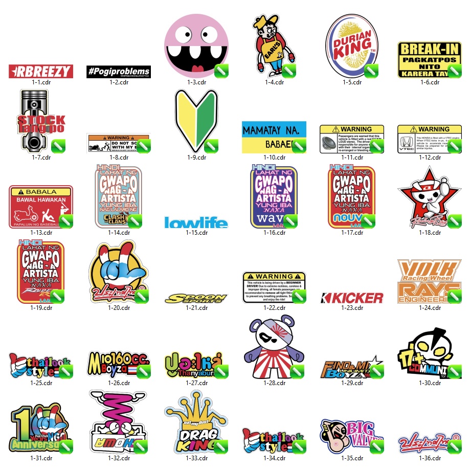 Thai Stickers Collection - Coreldraw