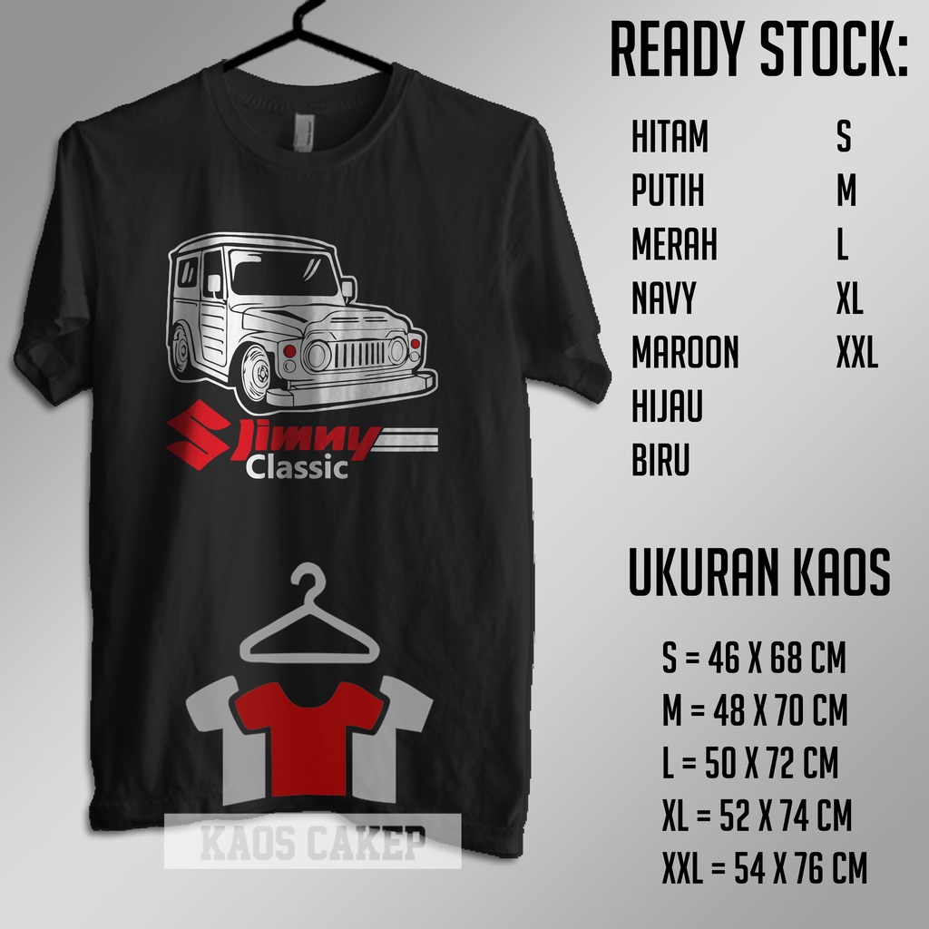 Kaos Mobil Suzuki Jimny Classic Baju Otomotif