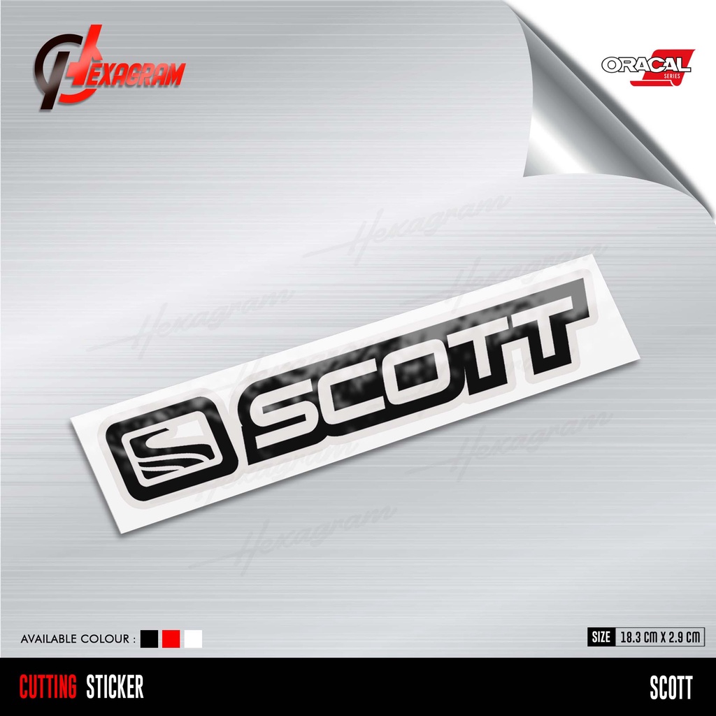 Cutting Sticker Sepeda SCOTT Besar  | Stiker Sepeda SCOTT Besar  | SCOTT