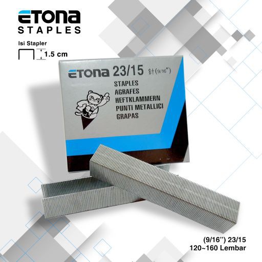 STAPLES ETONA 23/15 (9/16&quot;) ISI stapler. ORI, GARANSI 100% #PRODUK LOKAL