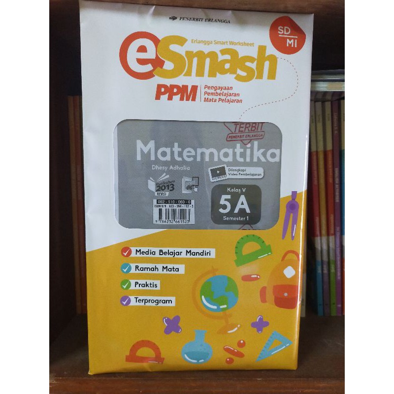 ORI buku Esmash PPM matematika k13 Erlangga kelas 5 A edisi revisi terbaru