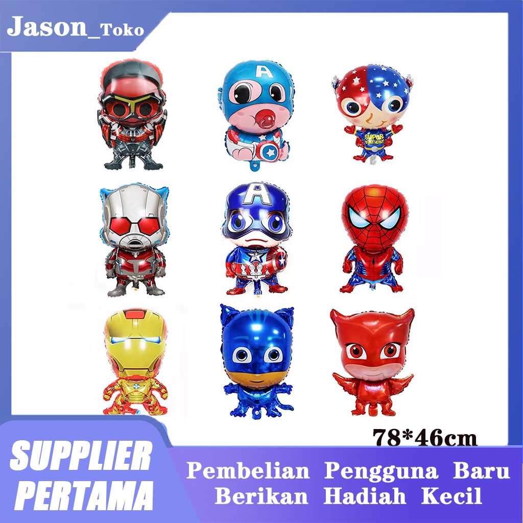 Ballon kartun foil karakter cartoon cute balon  balon huruf  balon latex balon ulang tahun