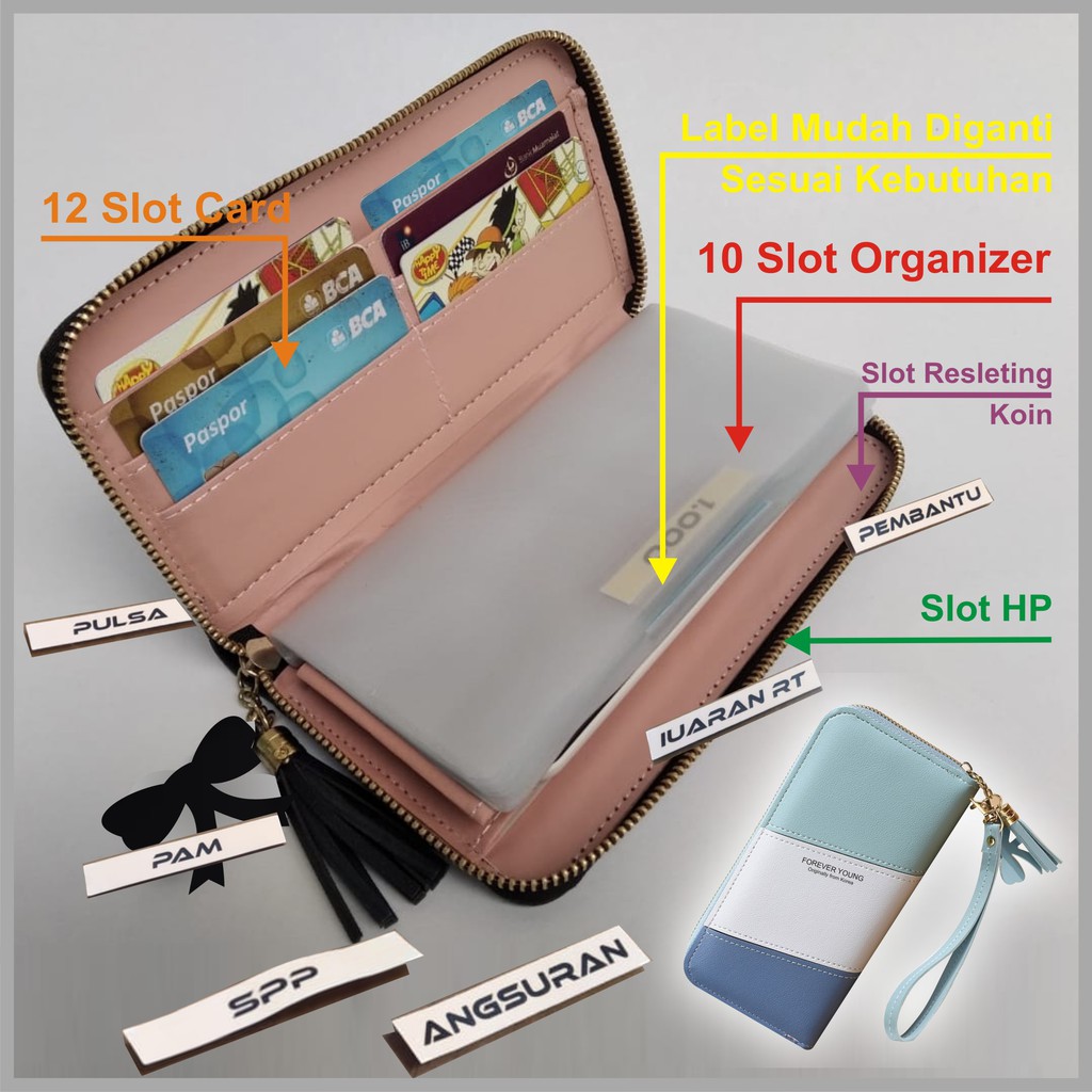 KOREAN WALLET ORGANIZER DOMPET  THR DOMPET  ORGANIZER 