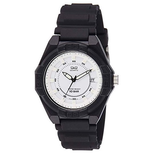 Jam Tangan Pria Sporty Casual Karet Rubber Analog Original Q&amp;Q QnQ QQ A444 A444J Series