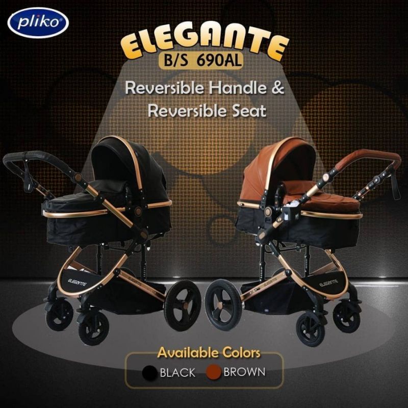 Stroller Pliko ELegante S690 Pliko ELEGANTE Kokoh Ban Karet