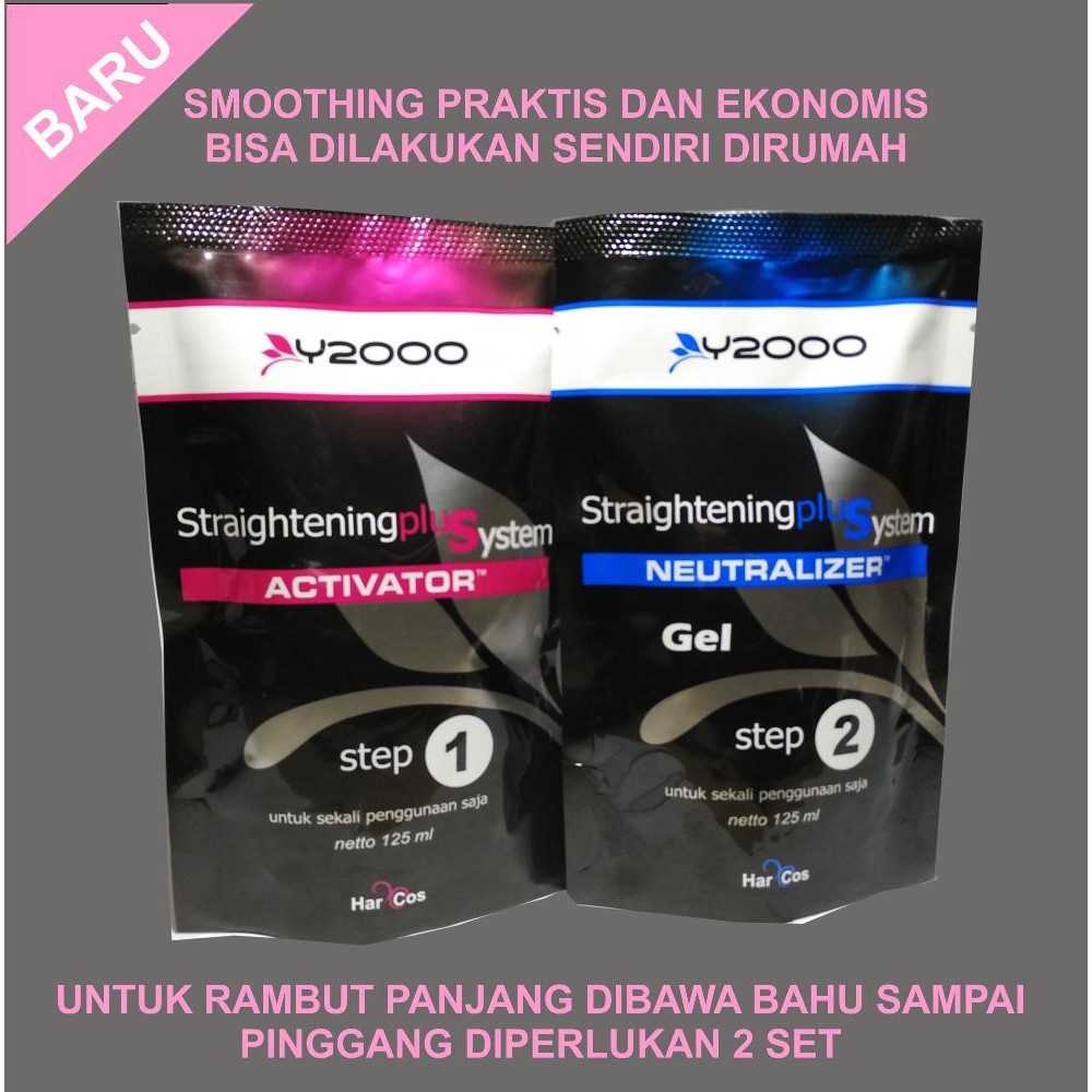 Y2000 Hair Straightening Plus System / Obat Pelurus Rambut - ( Step 1 &amp; Step 2 )