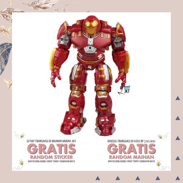 Terbaru MAINAN ANAK ACTION FIGURE IRON MAN HULK BUSTER UKURAN BESAR