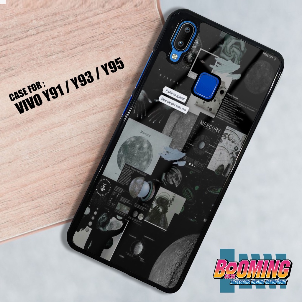 Casing Vivo Y91 Y93 Y95 Case Hp Motif BLACK AESTHETIC Hardcase 2D Glossy