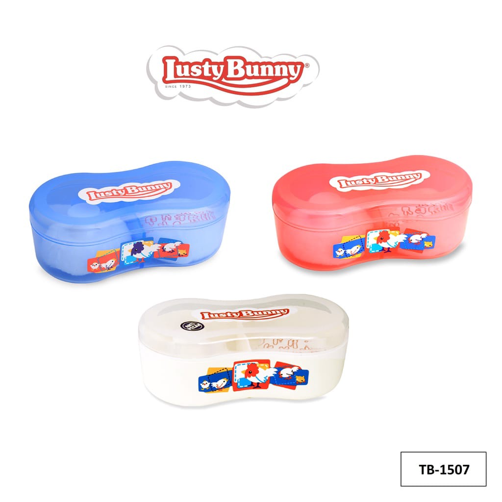 lusty bunny tempat bedak double kapsul/perlengkapan bayi