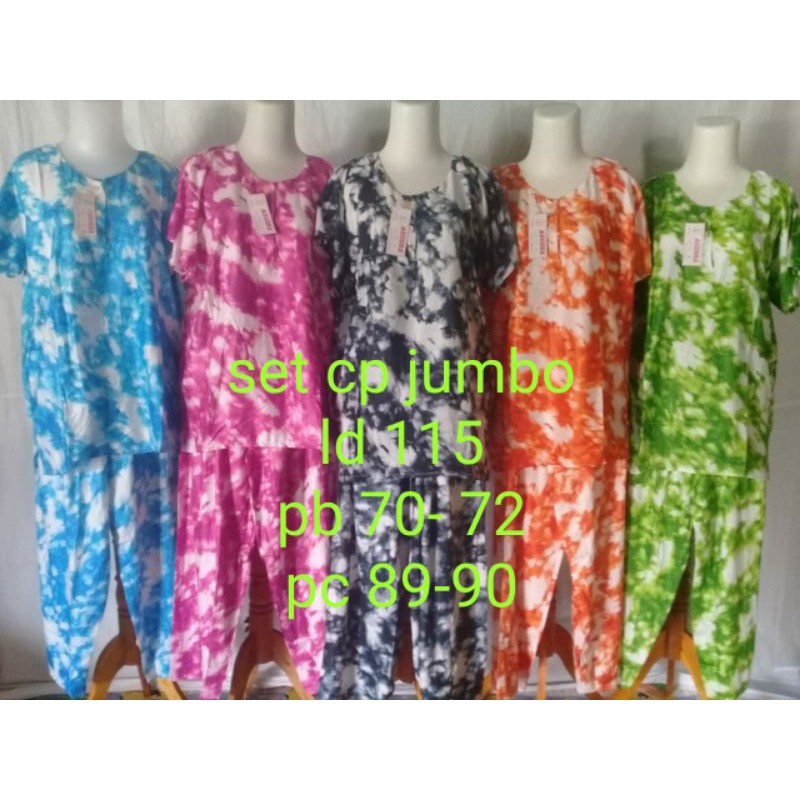 Setela  CP Jumbo Tie dye Bahan rayon