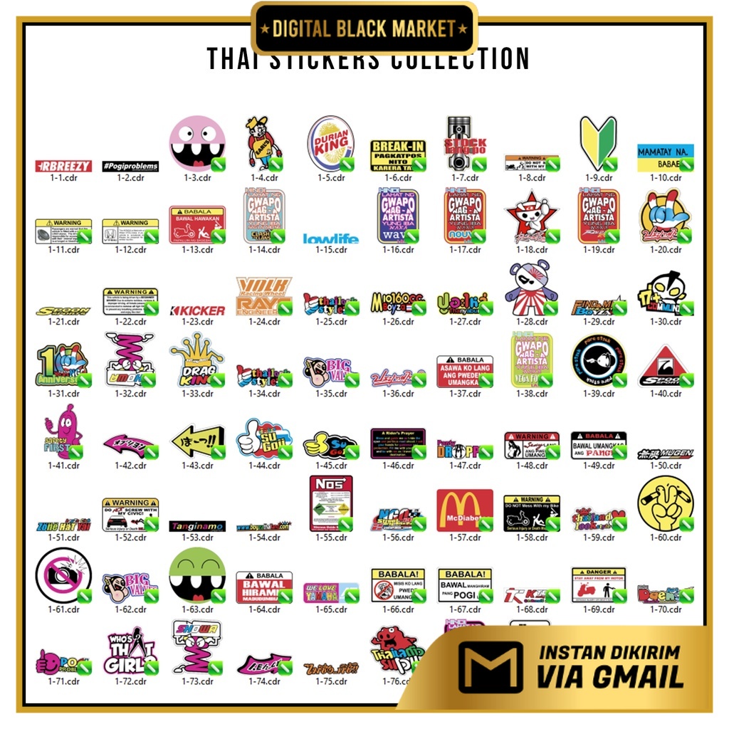Thai Stickers Collection - Coreldraw