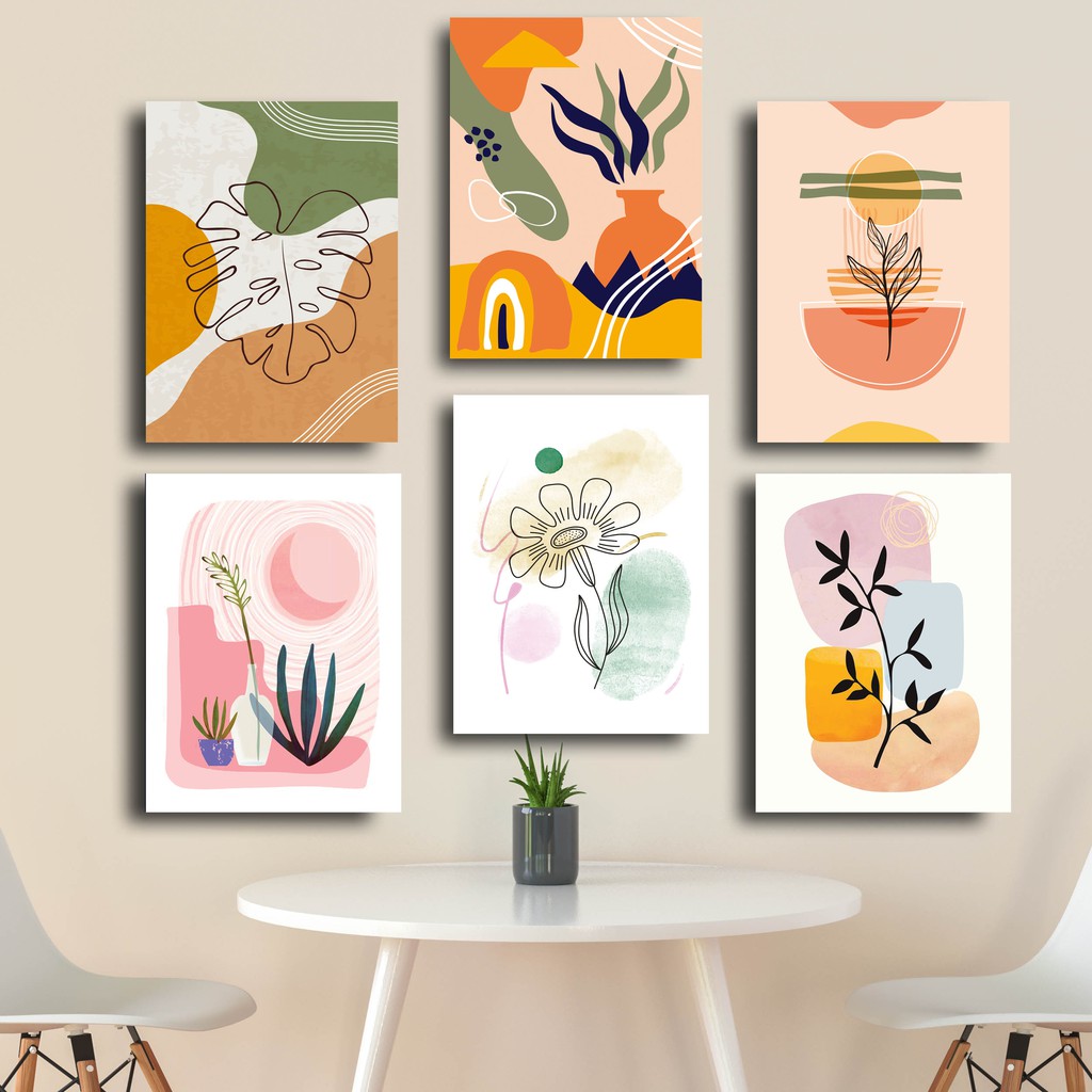 HIASAN DINDING BUNGA ABSTRAK (15X20 CM  )WALL DECOR ABSTRAK DEKORASI ABSTRAK PAJANGAN BUNGA ABSTRAK